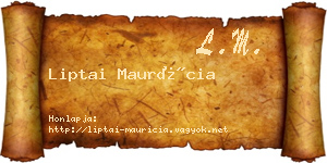 Liptai Maurícia névjegykártya